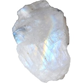 Rainbow Moonstone Raw Crystals – Large 1.25-2.0” Natural Healing Stones for Intuition, Chakra, Meditation, Reiki, Energy Work, Wire Wrapping, Tumbling & Spiritual Moon Magic Decor