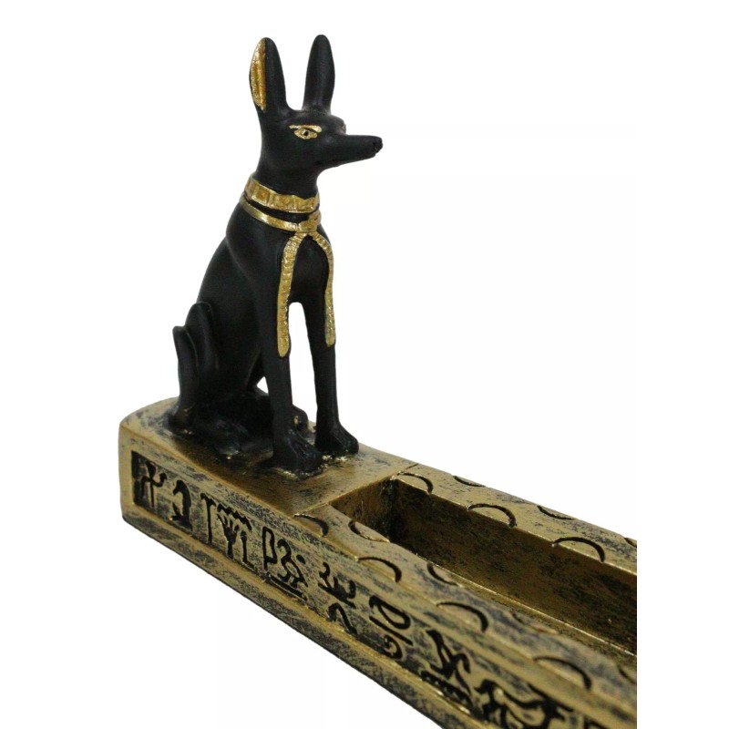 Egyptian Anubis Incense Holder Burner Figurine Made of Polyresin