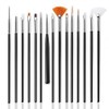 Nail Brush Gel Art Set of 15 - WFI9ENN / 네일 붓 브러쉬 젤 아트 15종 세트-WFI9ENN