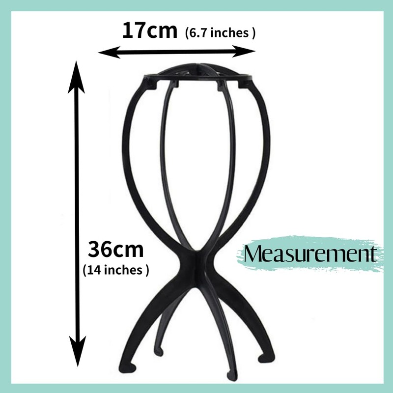nevermindyrhead 2 Pack wig stand 6 Colors. Portable and collapsible,