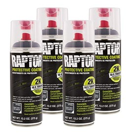 U-POL Raptor 2K Basalt Gray Spray-On Truck Bedliner Aerosol 13.2 oz (4 Pack)