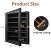 ASmileIndeep Pocket Knife Display Case, 6 Rows Knives Box Cabinet