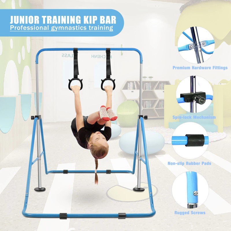 Aaiwa Foldable Gymnastics Bar, Gymnastics Kip Bar for Kids Ages