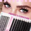 GEMERRY Eyelash Extensions Spikes DIY Cluster Eyelashes D Curl Individual