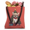 Christmas Tree, ornaments and Cute Frenchie Santa Christmas Tote Bag
