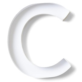 Sisterly Market - Cardboard Numbers and Cardboard Letters Fillable Candy Box, Handmade Marquee Letters for Parties and Milestones, Letter C, 12" L x 1.5" W