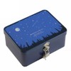 Retro Style Rectangle Tinplate Storage Box with Padlock, Home Kitchen