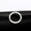 Uloveido Platinum Plated Lab Created Diamond Wedding Band Crystal 3mm