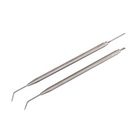 2 Piezas de Herramienta de Permanente de Levantamiento de Pestañas, Herramienta de Tinte Separador de Pestañas, Herramienta de Varillas de Levantamiento de Pestañas de Acero (Plata)