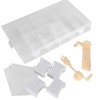 Embroidery Floss Organizer Box Milk White Cross Stitch Plastic Bobbins