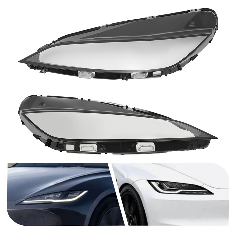 Headlight Lens Cover Compatible with 2024 2025Tesla Model 3, Direct