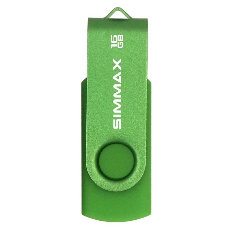 SIMMAX USB Flash Drives 2 Pack 16GB Memory Stick Swivel