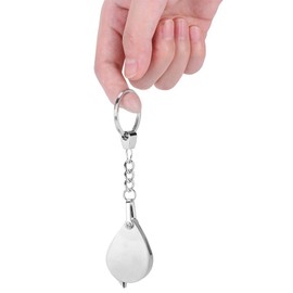 Magnifier 15x Magnification Key Ring Car Pocket Magnifier Small Handheld Magnifier Metal Glass Magnifier 30 mm Keychain Magnifying Glass Hand Reading Magnifier Mini Reading Magnifier Portable Key Roll