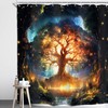 Homewelle Tree of Life Shower Curtain Mysterious Magical Enchanted Woodland