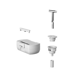 Cat Water Fountain Replacement Accessories Set: UMOCUOY Cat Water Fountain Stainless Steel S17 - Includes Dual Spout, Spout Holder, Pump Holder, Filter Box