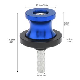 Windance 2pcs Swingarm Bolt, M6 X1.5 CNC Motorcycle Swing Arm Spools Sliders Stand Screw Fit for Aprilia/Yamaha FZ01 FZ03 FZ09 FZ10 MT01 MT03 MT07 MT09 MT125 FZ1 FZ6 FZ8 FZS1000 (Blue, 6mm)