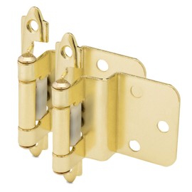 10 Pair Pack - Cosmas 15628-BB Brushed Brass Cabinet Hinges 3/8" Inset (Pair) [15628-BB]