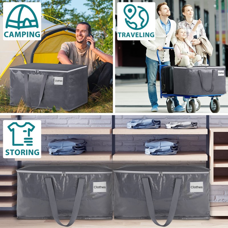 Fabspace Moving Bags Heavy Duty with Strong Zippers and Handles