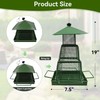 OUISJYER Green Metal Bird Feeder, Hanging Wild Bird Feeders for