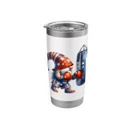 Boxing Gym Gnome With Punching Bag Hanger Funny America Stainless Steel Insulated Tumbler