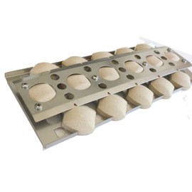 Replacement Stainless Steel Heat Tray with Briquettes for Select Turbo Gas Grill Models (16 1/2"×6 1/2")