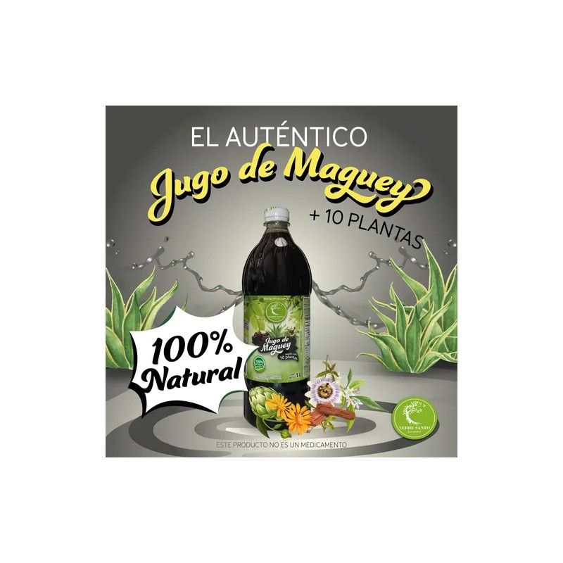 Bebida 3 Jugo Verde Santo 100% Puro 10 Plantas Cardo