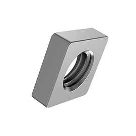 Pack of 25 – M5 – Square Nut Square Nuts Stainless Steel A2 / V2A DIN 562 Insert Nut Low Form (Flat) 5 mm DewTec