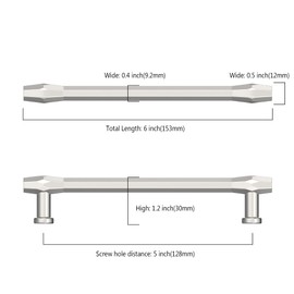 Asidrama 10 Pack 5 Inch(128mm) Brushed Satin Nickel Kitchen Cabinet Handles, Cabinet Pulls Kitchen Cabinet Hardware for Cupboard Drawer Pulls