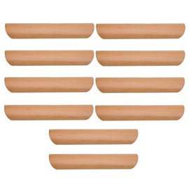Yibuy 10x Wooden Cabinet Handles Cupboard Drawer Pull with 128mm Pitch Hole