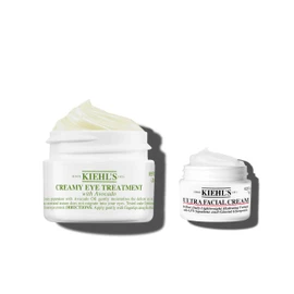 KIEHL'S Moisturising Avocado Eye Cream, Eye Care for Normal and Sensitive Men and Women Skin, Creamy Eye Treatment with Avocado, 28 ml + Free Ultra Facial Cream 7 ml