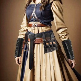 Cork Potion Bottle Cosplay Accessories Belt Loop Medieval Renaissance Witch Props Magic Vial Stempunk Cosplay Costume Sets (with Belt Black)