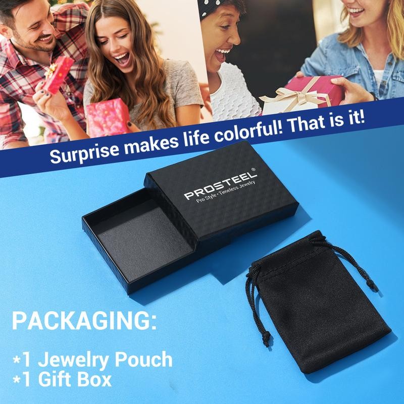 PROSTEEL Smooth Figaro Chain Necklace Stainless Steel Chains Length 14-30