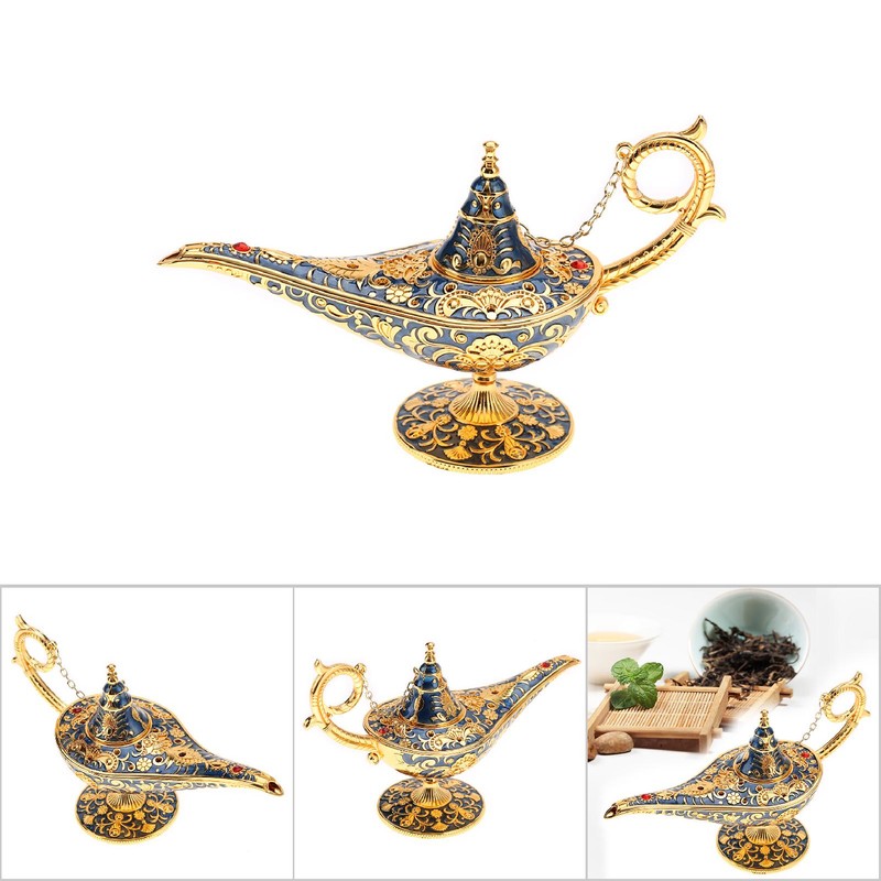 Metal Carved Hollow Legend Lamp Hollow Aladdin Magic Genie Light