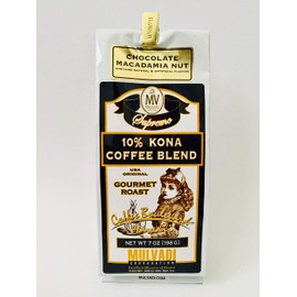 Mulvadi 10% Kona Coffee Blend from Hawaii (Chocolate Macadamia Nut)