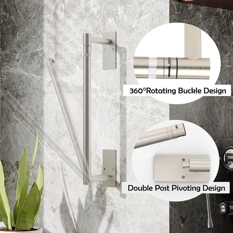 RUACQ Paper Towel Holder Under Cabinet, Wall Mounted or Adhesive