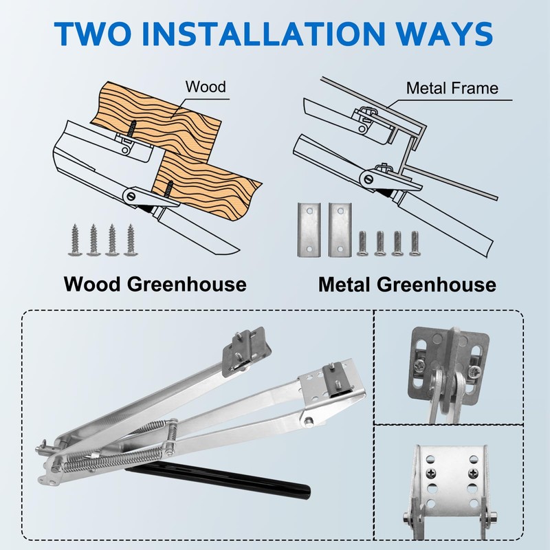 UYGALAXY Greenhouse Automatic Window Opener Kit - Roof Vent Auto
