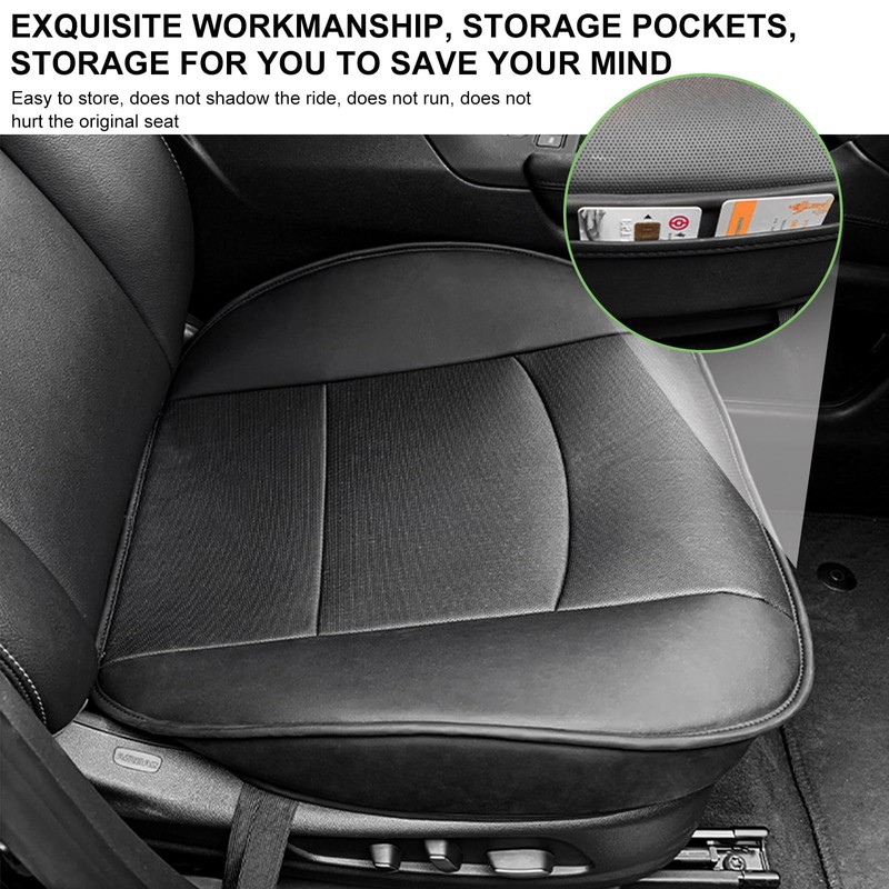 Suvnie Car Seat Bottom Cover, Premium PU Leather Seat Protection