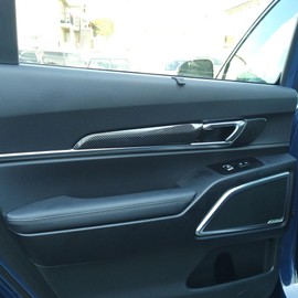 JUIVEEL Carbon Fiber Style Interior Door Panel Trim Door Covers Inner Door Handle Panel Compatible with Kia Telluride 2020-2024 Accessories