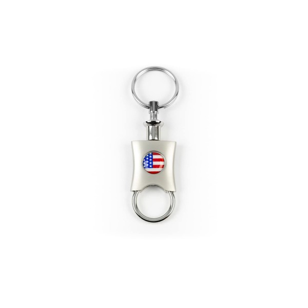 HEM HIGH-END MOTORSPORTS Pull-Apart Valet Key Fob, USA Flag Logo