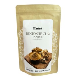 Raslok Natural Bentonite Clay | For External Use Only | Facial Treatment, Hairmask (3.52, Ounces)