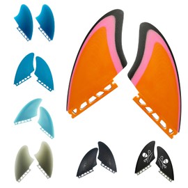 Boat Fin, Glass Fiber, Surfboard Fin, Keel Fin 2 Fin, Keel Fin Thruster, FIBER GLASS/TWIN KEEL (Azuki A)