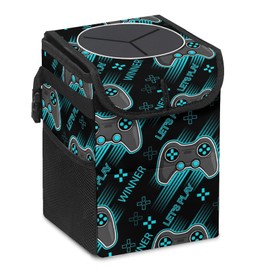 ZiKiLXU Car Trash Can with Lid,Gamepad Collapsible Reusable Waterproof Car Garage Bag with Storage Pockets,Car Accessories Interior Car Organizer