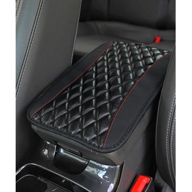 iolory Arm Rest Cover for Car,Interior Accessories,Car Center Console Cushion Pad,Universal Waterproof Armrest Seat Box Cover,Armrest Seat Box Cover,Suitable for Most Vehicle,Cars (Black)