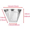 SagaSave Stainless Steel Coffee Filter, 4 Cone Coffee Filter Reusable
