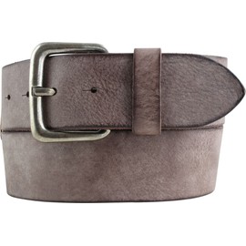 BELTINGER Belt Made of Soft Full Cowhide Leather Used Look 5 cm Jeans Belt with Solid Belt Buckle for Men 50 mm Leather Belt Vintage Look, Brown, antique silver