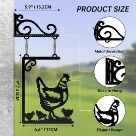Metal Chicken Decor for Kitchen Rustproof