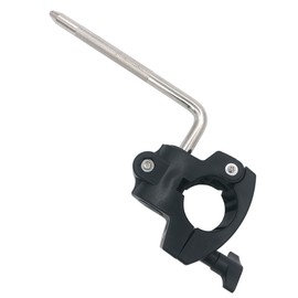 TUOREN Drum Rack Mounting Clamp with Electronic V-Drum Pad Mount Rod, 10mm Percussion Tom Drum Mount Arm with 36mm Drum Pipe Clamp, Drum Rack Tube Clip Holder Bracket for Electronic Drum Kit