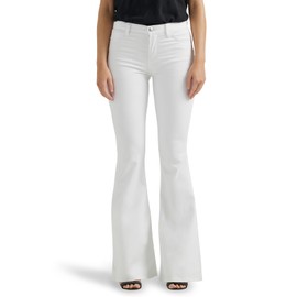 Lee Women's Legendary Mid Rise Flare Jean, Bright White, 6