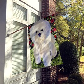 Caroline's Treasures SS8914CHF Bichon Frise Flag Canvas, Large, Multicolor