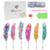 Kaizuca 6 Piece Diamond Painting Bookmark Set, Diamond Painting Feather